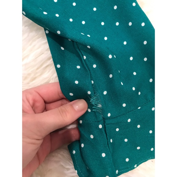 Green polka dot blouse - Picture 2 of 3